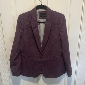 J. Crew Women's Deep Purple Tweed Blazer Sz 10